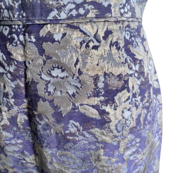 TAHARI ASL LILAC GOLD BROCADE GORGEOUS COCKTAIL DRESS, SZ. 8P - Picture 4 of 9
